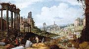 Willem van Nieulandt View of the Forum Romanum oil